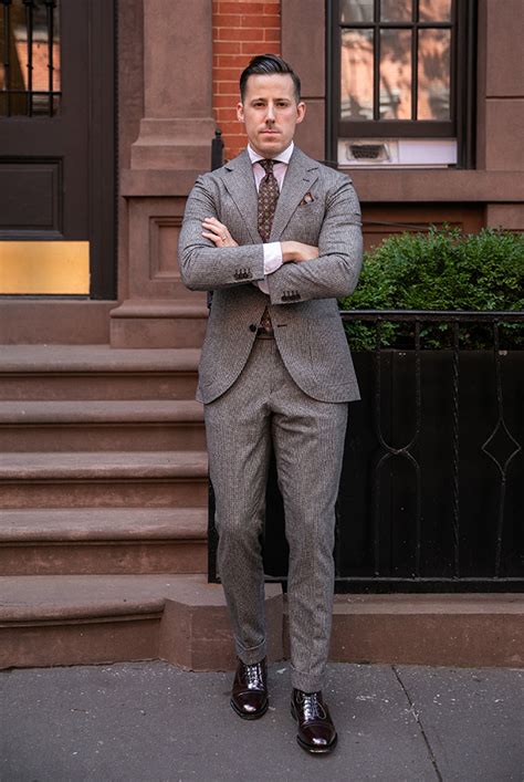 oxblood shoes with charcoal suit.